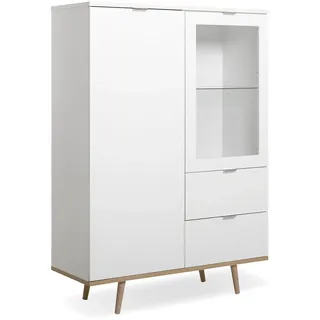 freiraum Highboard Dalarna, 100 x 140 x 40 cm (B/H/T) weiß