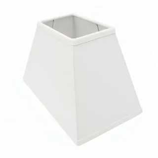 B&S Lampenschirm Lampenschirm rechteckig Velvet weiss B:30x20/T:15x10/H:18cm, Jinming weiß