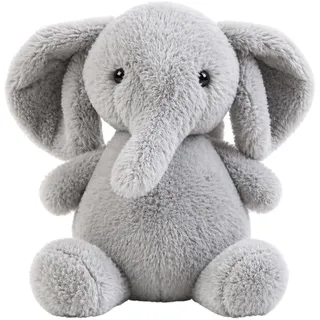 OhebEsx Elefant Kuscheltier, 18 cm Plüschtier, Weiches Stofftier Für Kinder, Schlafbegleiter Und Spielzeug, Ideal Für Zuhause Und Unterwegs, Kuscheliger Elefant