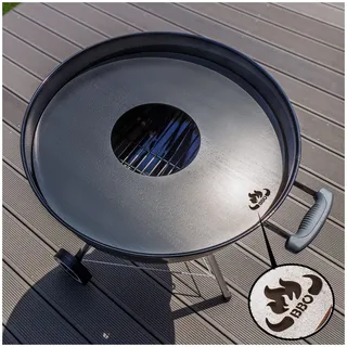 teileplus24 FR01 Grillring | Grillplatte | Feuerplatte | BBQ-Platte | Plancha passend für Weber Kugelgrill, Größe:Ø 45cm (47er Kugelgrill)