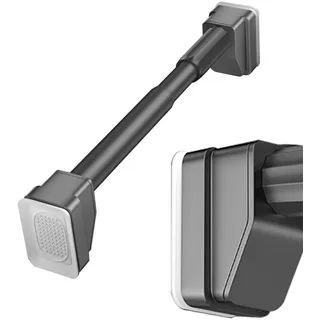 Generisch Teleskopstange Zum Klemmen 300 400 500cm Gardinenstange Ohne Bohren Für Gartenpavillon, Spannstange Zum Klemmen, Ø33mm Edelstahl Vorhangstange Klemmstange Türrahmen(Grau,160-250CM)
