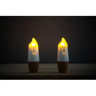 MAGS Flaschenlicht Kerzenflamme Kunststoff Braun