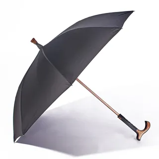 G&M Spazierstock mit Schirm 97 Ø cm Gehstock mit Schirm Stockschirm schwarz