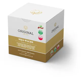 Original Soy Wax Soja Wachs 1kg, Vegan Sojawachs für Kerzen - Kerzenwachs zum Gießen - Wachsplättchen - Gießkerzen - Duftkerzen - Candle Wax