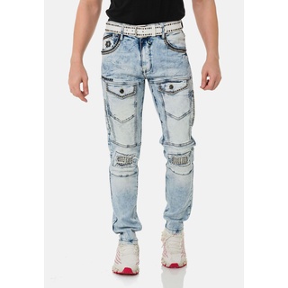 Straight-Jeans CIPO & BAXX Gr. 31, Länge 34, blau Herren Jeans Straight Fit