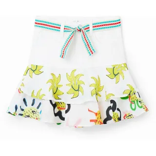 Desigual, Jeans-Minirock Volants Sonnen, Papier, Weiß, 11/12, WHITE, 11/12