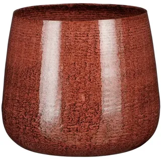 Mica Decorations Blumentopf Eisen Benson Ø 19 x 16 cm dunkel rot