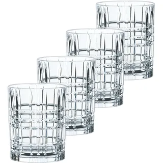 Nachtmann 4-teiliges Whiskygläser-Set, Whiskybecher, 345 ml, Square, 101050