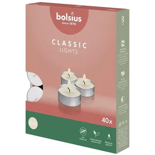 6x Bolsius, Kerzen, Teelichte 6Std 40St (40 Stk.)