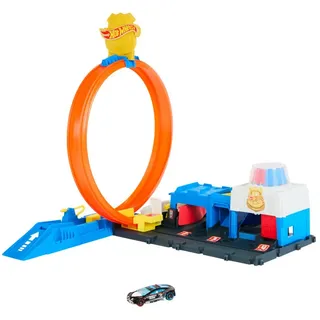 Hot Wheels City Super Polizeistation Autorennbahn JBM71