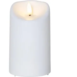 Star Trading Kerze LED Außen-Kerze 3D-FLAMME 7,5x13cm Timer warmweiß