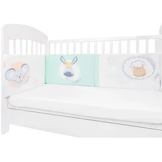 Kikkaboo Nestchen my Home Babybett 140 x 70 cm Bettumrandung 210 cm Baumwolle grün