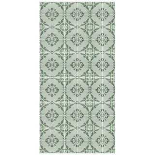 Bilderdepot24 Läufer Teppich Vinyl Flur Küche Fliesen Muster funktional lang modern, Läufer - grün glatt grün 120 cm x 240 cm