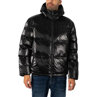 EA7 Logo Puffer Jacke, Schwarz M - Schwarz - M