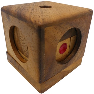 DILEMMA Domino Cube aus Holz Puzzle Knobel Geduldspiel Denkspiel IQ-Spiel