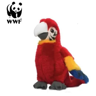 WWF Plüschtier Hellroter Ara Papagei 14 cm bunt