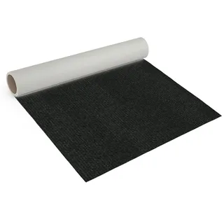 Internethandel Pfordt Teppichboden Nadelfilz Schwarz, 800x200 cm, robuster Nadelvlies Bodenbelag, Meterware für Wohnbereiche, Ausstellungen und Messen