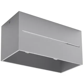 möbelvita Deckenleuchte Deckenleuchte NARE 2 grau, lineare Perforation des Lampenschirms, NEIN grau