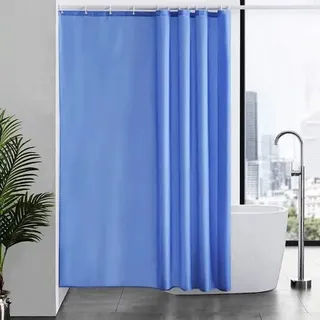 Duschvorhang 180x200 Textil Anti-Schimmel Wasserdicht Dunkelblau