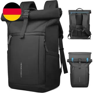 Hk 20-27L Einfaches Design Rolltop Rucksack Herren Damen, Rucksack Mit 17 Zoll L