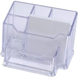 Metzger & Mendle Tischaufsatz Stiftebox Utensilio Acryl inkl. 100 Blatt Papier Packung mit 6 Stück