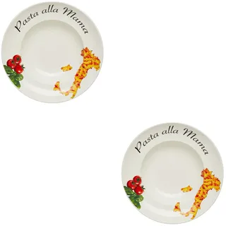KHG 2er-Set Pastateller, extra groß mit 30 cm Durchmesser in Pasta alla