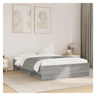 vidaXL Bettgestell 140 x 190 cm Grau