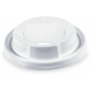 VEPATIM 200x Domdeckel weiß für Pappbecher WX-76220 WX-76620 mit 73mm O