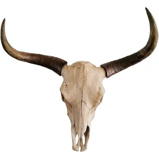 MichaelNoll Wanddekoobjekt Stierkopf Bullenkopf Stier Bullenschädel Wanddekoration Wanddeko 73 cm