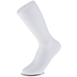 Schaukasten Dekofuß Damen Fuß , Socke, Kurzer , , Fußkettchen / Fußkette Display Präsentation Modell 31cm -Weiß