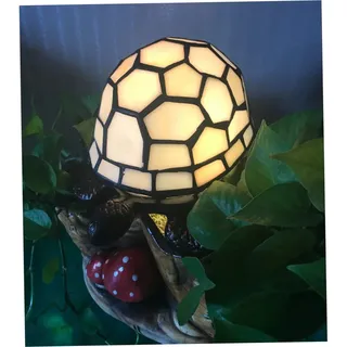 HOMSFOU Tischlampe Schildkrötenform Retro Nachttischlampe Warmlicht Für Schlafzimmer Und Wohnzimmer Mit Eu Stecker Handgefertigte Dekorative Akzentlampe