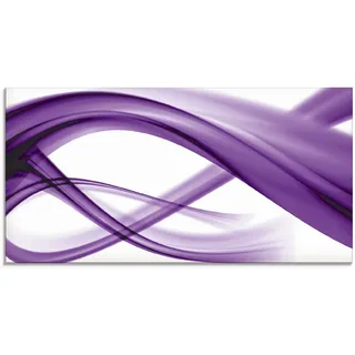 Glasbild ARTLAND "Abstrakte Komposition", lila (farbe bild(er): lila), B:100cm H:50cm, Bilder, in verschiedenen Größen