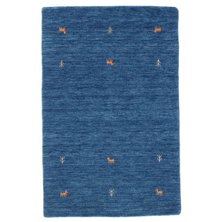 Gabbeh loom Two Lines Teppich - Blau 100x160