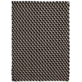 pad Outdoorteppich Pool 52 x 72 cm Polypropylen Schwarz, Braun Schwarz /