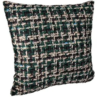 GILDE Dekokissen Kissen, quadratisch, Tweed, Stoff, grün grün