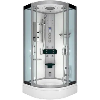 AcquaVapore Dampfdusche Duschtempel Sauna Dusche Duschkabine D46-50T3-EC 90x90 cm mit 2K Scheiben Versiegelung