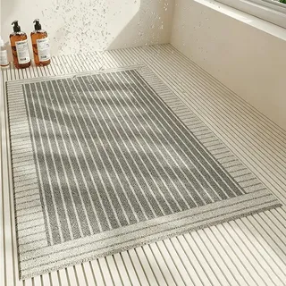 Pevfeciy Duschmatte rutschfest 60x60 cm Modern Stil Duscheinlage rutschfest Weich Komfort PVC Antirutschmatte dusche Mit Ablaufloch,Hohe Wasserdurchlässigkeit,für Nassbereiche
