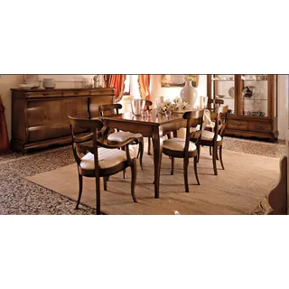 Esszimmer Wohnzimmer Esstische Tische Tisch Möbel Esstisch Naturholz Retro Style