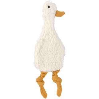 LÄSSIG Trösterchen Baby Kuscheltier/Knitted Baby Comforter GOTS Tiny Farmer Goose, beige