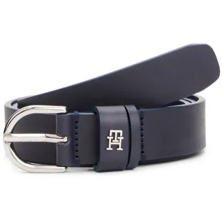 Tommy Hilfiger Damengürtel Leder 2,5 cm breit Blau 70