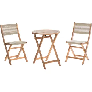 Beliani Bistro Set 2-tlg. Beige