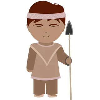 Babywanddeko Mato der Indianer, Braun, Metall, 3 cm, Babymöbel, Kinderzimmer-Deko, Babyzimmer Wanddeko