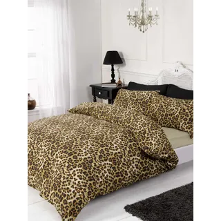 Rapport Leoparden-Bettwäsche-Set, 4-TLG., Natur, King Size