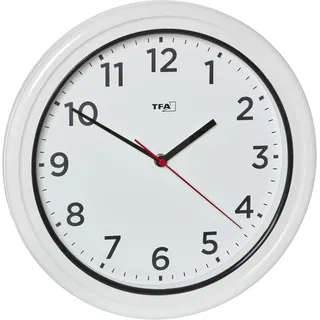 TFA Quarz Outdooruhr 30,5 cm 60.3078 weiß