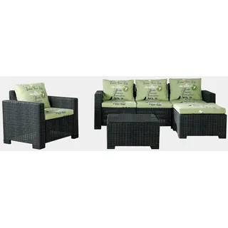 BEST 4-teilige Lounge Gruppe Kenia graphit 68 x 199 x 72 cm