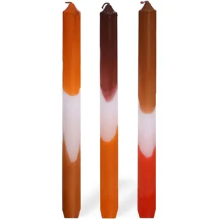 Dip Dye Stabkerzen, Set von 3, 24 cm