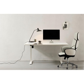 Livetastic Schreibtisch, Weiß, Metall, rechteckig, eckig, 160x73-123x80 cm, höhenverstellbar, Arbeitszimmer, Schreibtische, Bürotische
