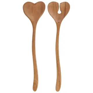 Butlers Salatbesteck-Set ACACIA Herz 2-teilig in Braun | Gr.: onesize