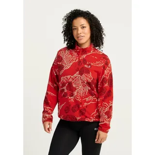 Jack Wolfskin Paw Era 100 Print Halbreißverschluss-sweatshirt Sirenrot S