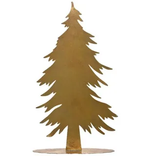 X-Mas Dekobaum, Gold, Metall, 36x65.00x15 cm, Dekoration, Weihnachtsdekoration, Winterdeko